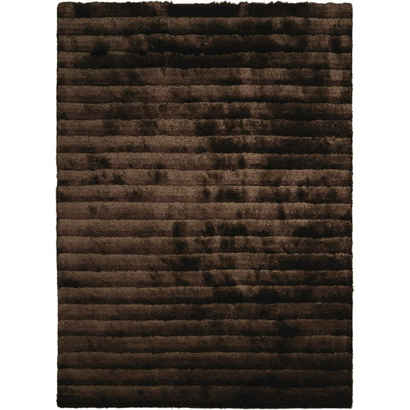 Urban Safari Mahogany Shag Area Rug URBA1 5'6" x 7'5"