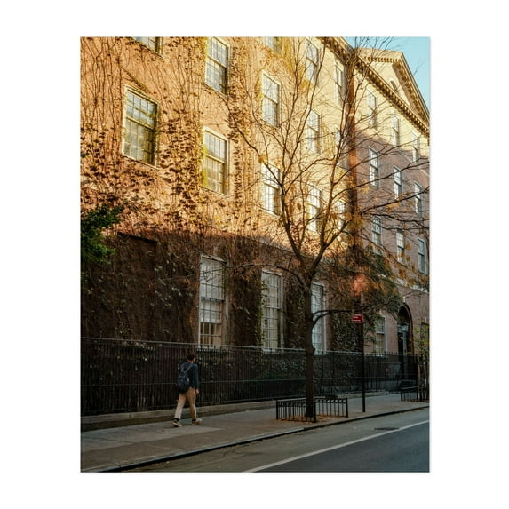 Urban Serenity - Manhattan New York Photography Architecture Street Photography Vintage Autumn City Rustic Unframed Wall Art Print 24 x 30 inches