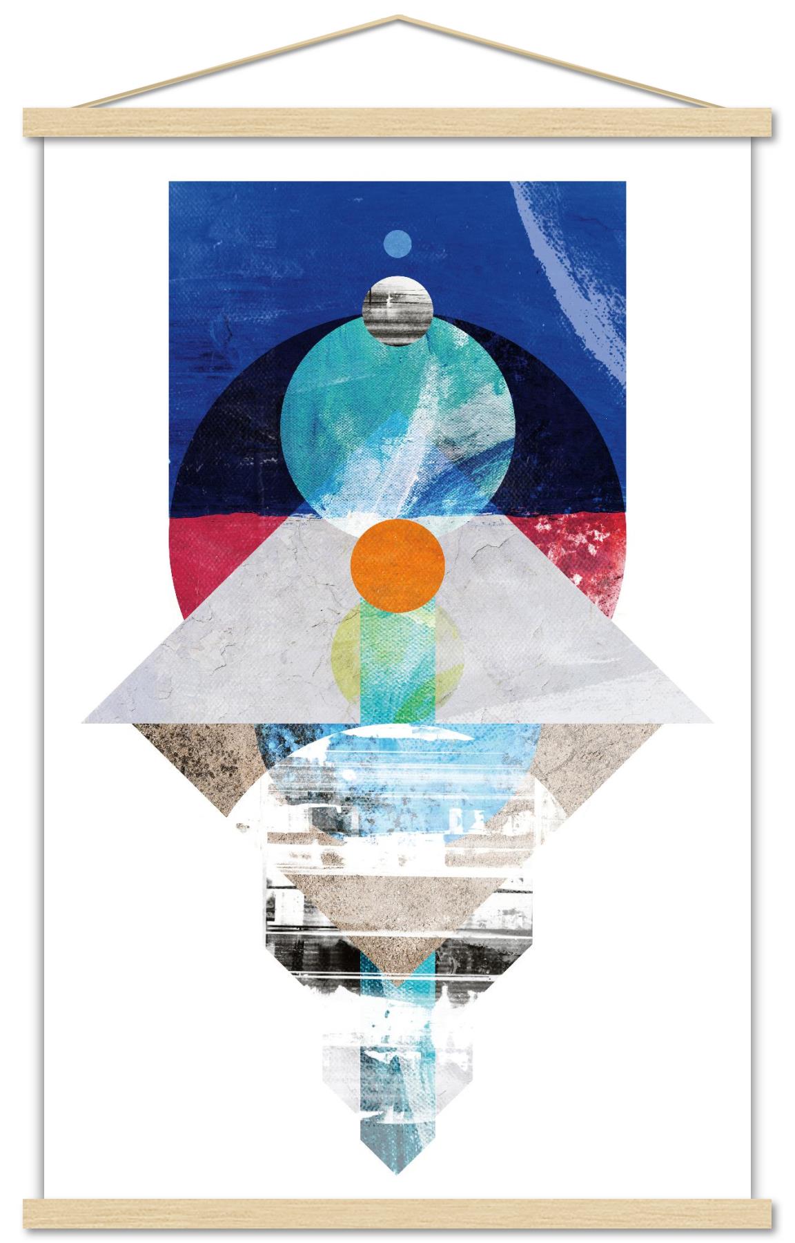 Urban - Shapes Wall Poster with Wooden Magnetic Frame, 22.375" x 34"