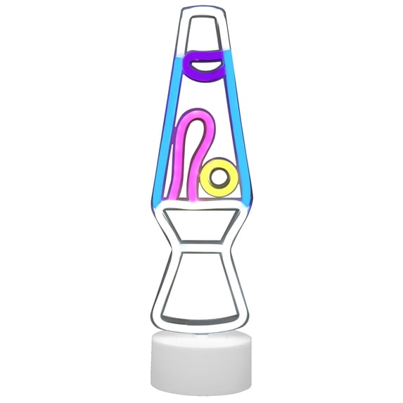 Urban Shop 12.25" Lava LED Neon Table Light, Multicolor