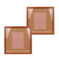 thumbnail image 1 of Urban Shop 12 x 12 Orange Wood Picture Frames, 2-Pack, Displays 6 x 8 Photo with Mat, 1 of 10