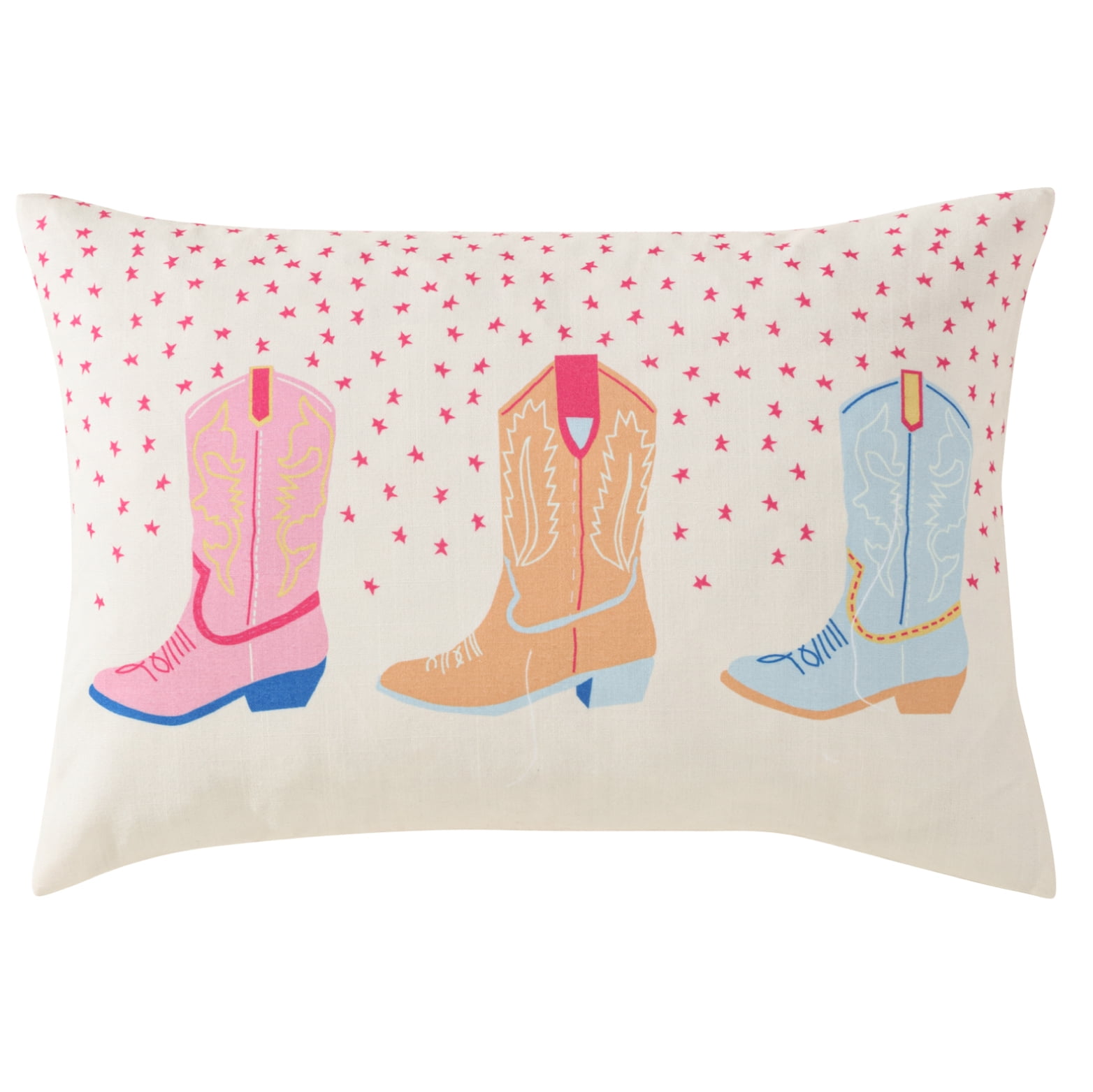Urban Shop 14" x 20" Cowboy Boot Oblong Pillow for Teens and Young Adults