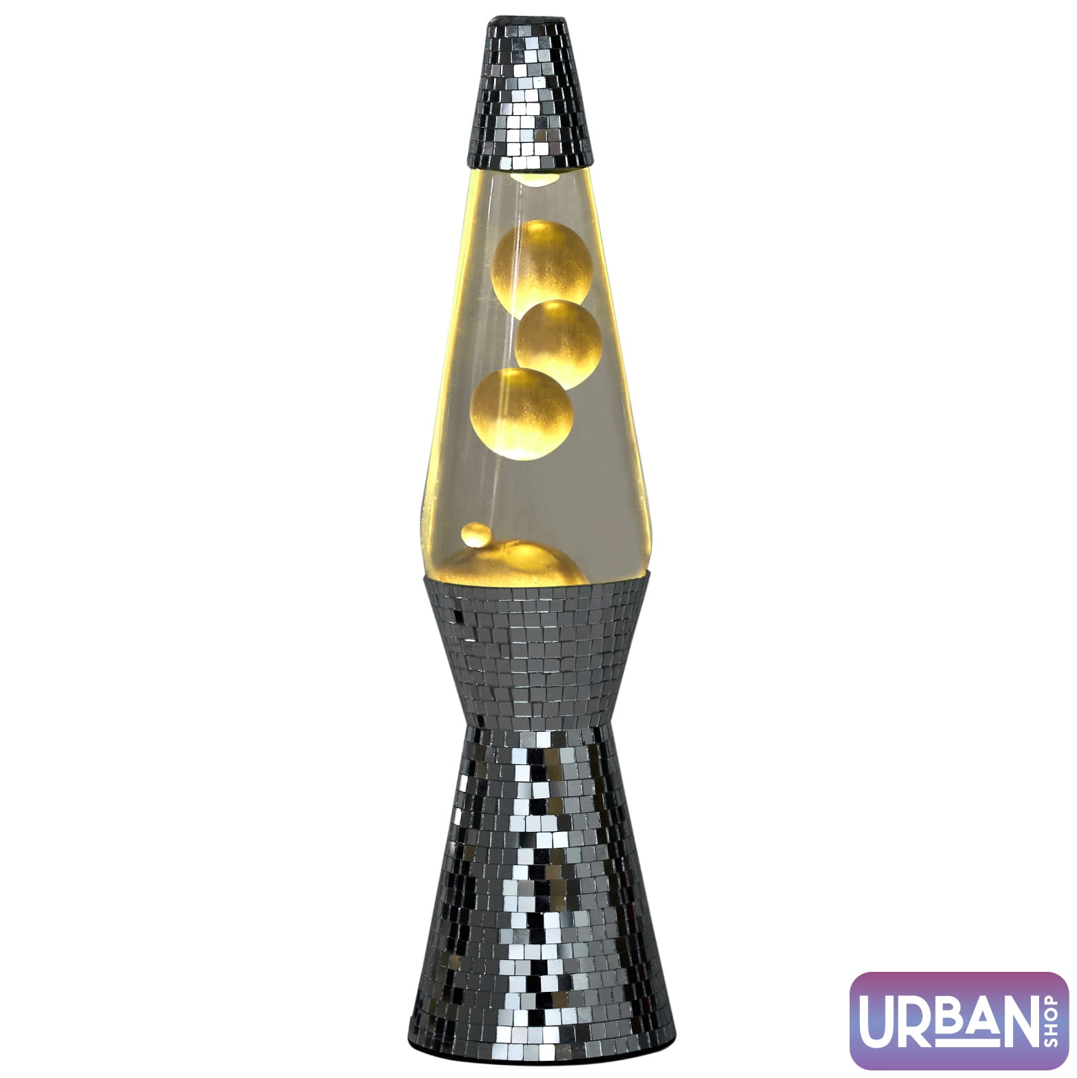 Urban Shop 16" Disco Lava Motion Lamp, Wax in Silver, Incandescent Bulb Included