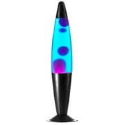 Urban Shop 16" Galaxy LED Motion Volcano Lamp, Purple Wax in Blue Liquid, Black Metal Base