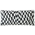 thumbnail image 1 of Urban Shop 20" x 48" Cozy Body Pillow, Abstract Black & White Check, 1 of 10