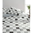 thumbnail image 1 of Urban Shop 3-Piece Grey Checkerboard Comforter, Queen, 1 of 8