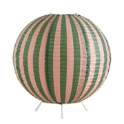 Urban Shop 8.2H x 9 D Paper Lantern Table Lamp, Green and Pink Stripe