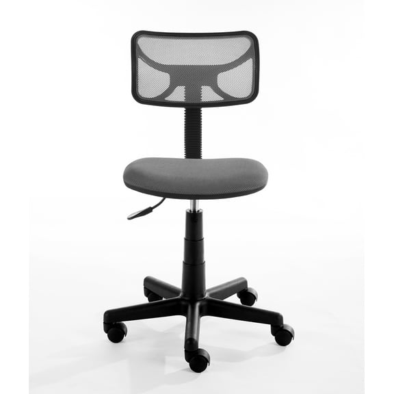 Urban Shop 8.66" Task Chair with Swivel & Adjustable Height, 225 lb. Capacity, Gray