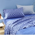 thumbnail image 1 of Urban Shop 8 Piece Blue Check Mix and Match Sheet Set, Full, 1 of 7