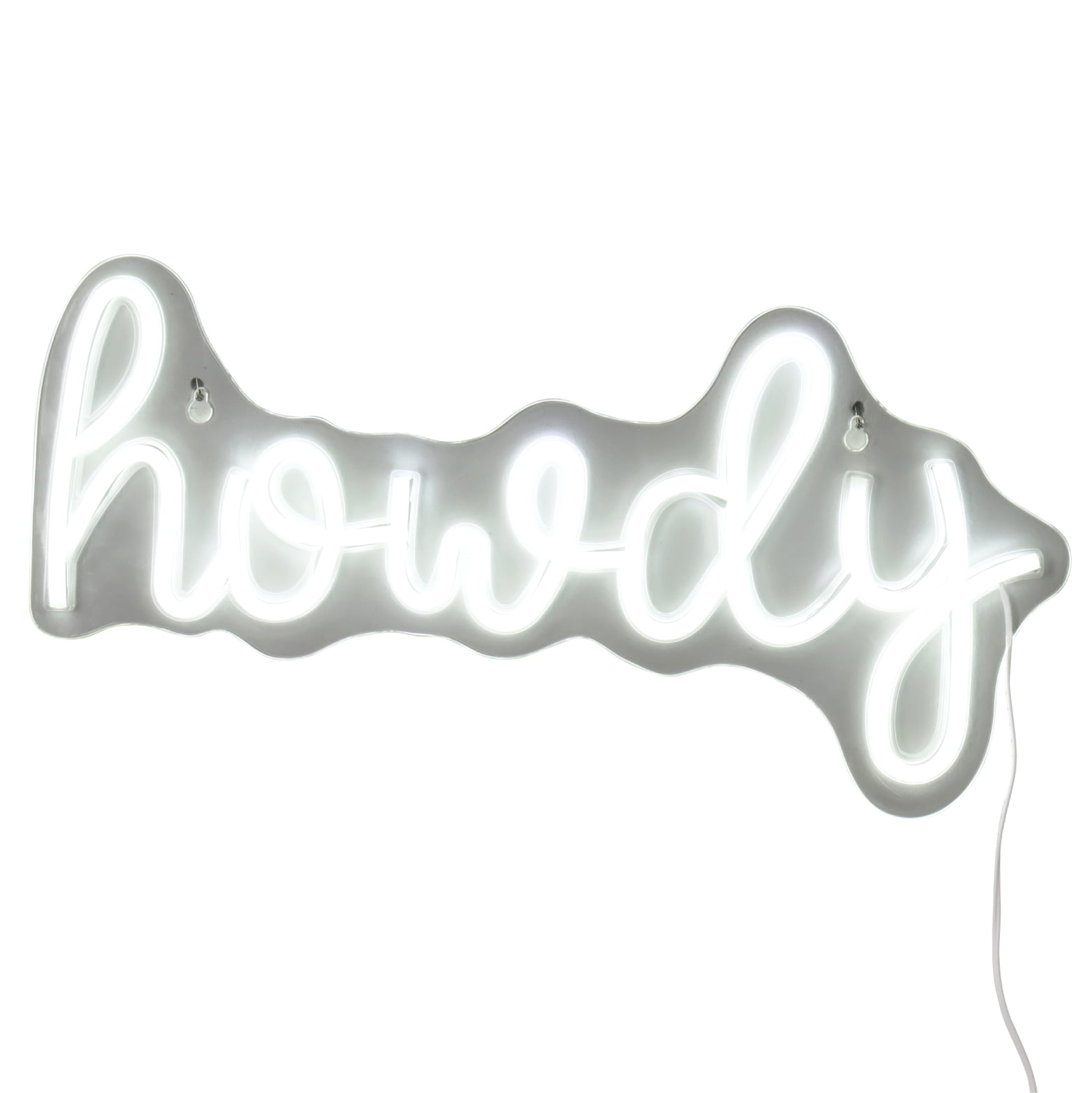Urban Shop 9.5" x 21" Howdy White LED Wall Sign