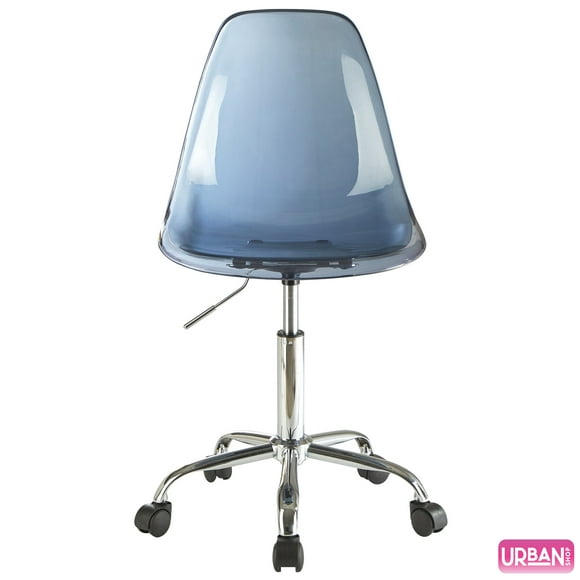 Urban Shop Office Chair, Acrylic and Metal Frame, Navy