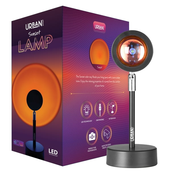 Urban Shop Aura LED Sunset Projector LED Lamp, Orange, 10.23