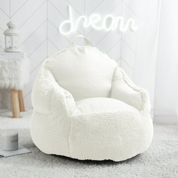 Urban Shop Bean Bag Chair, Ivory
