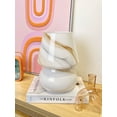 thumbnail image 1 of Urban Shop Brown Marble Glass Mushroom Lamp, 10" H x 7.5" W, Plug in, 1 of 11