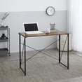 thumbnail image 1 of Urban Shop Collapsible Desk, Wood/Black, 1 of 6