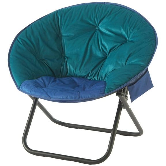 Urban Shop Colorblock Saucer Chair, Green/Blue, Adults and Teens
