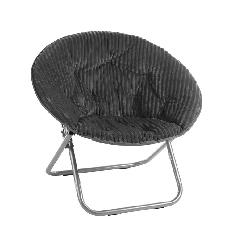 Urban Shop Corduroy Saucer Chair Available in Multiple Colors
