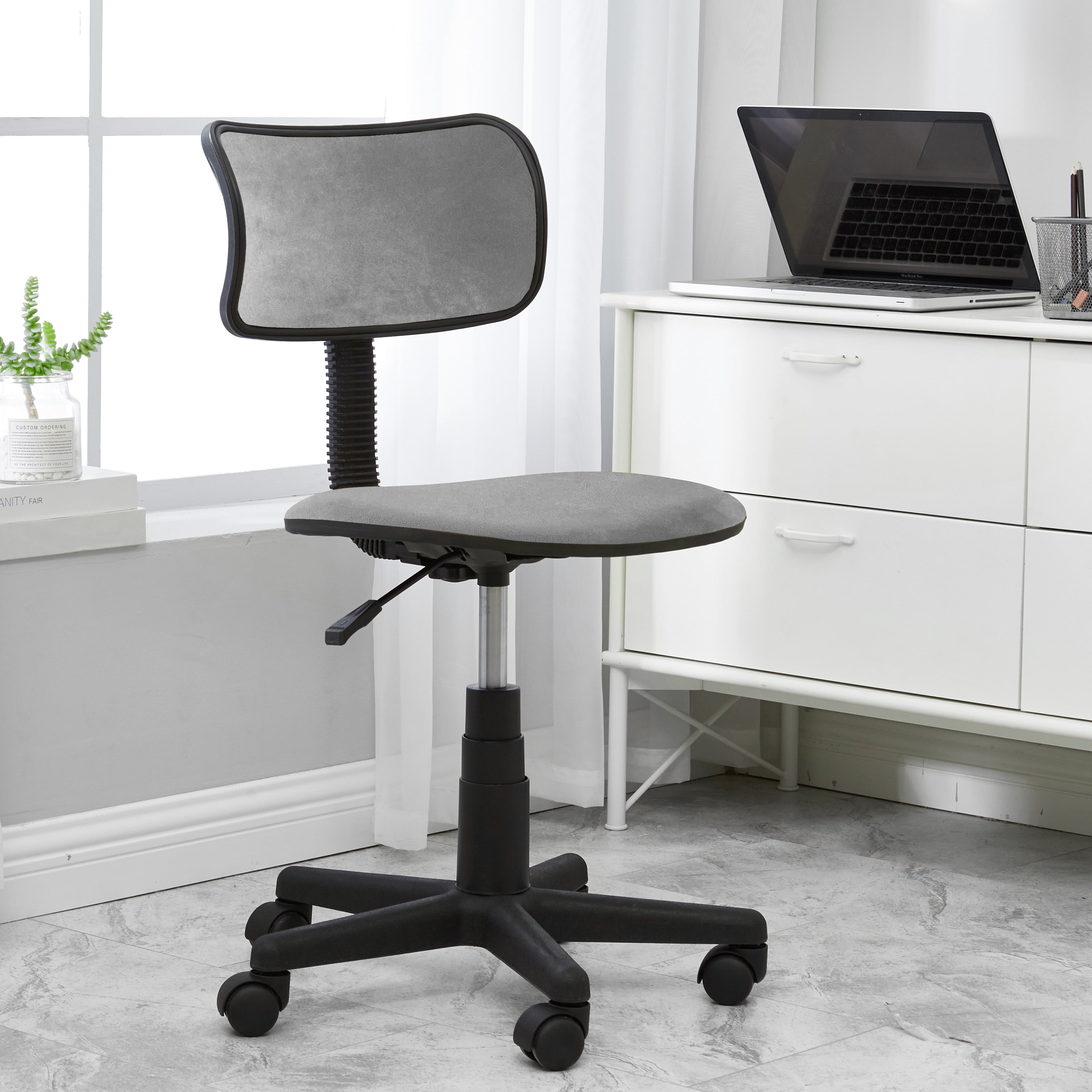 Urban Shop Crushed Velvet Swivel Chair, Grey