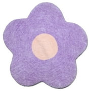 Urban Shop Daisy Flower Shape Accent Rug with Anti-Skid, Purple, 30" x 30"