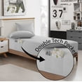 thumbnail image 1 of Urban Shop Double Sided Tech Pocket Fitted Sheet with Pillowcase, Full, Gray, 1 of 7