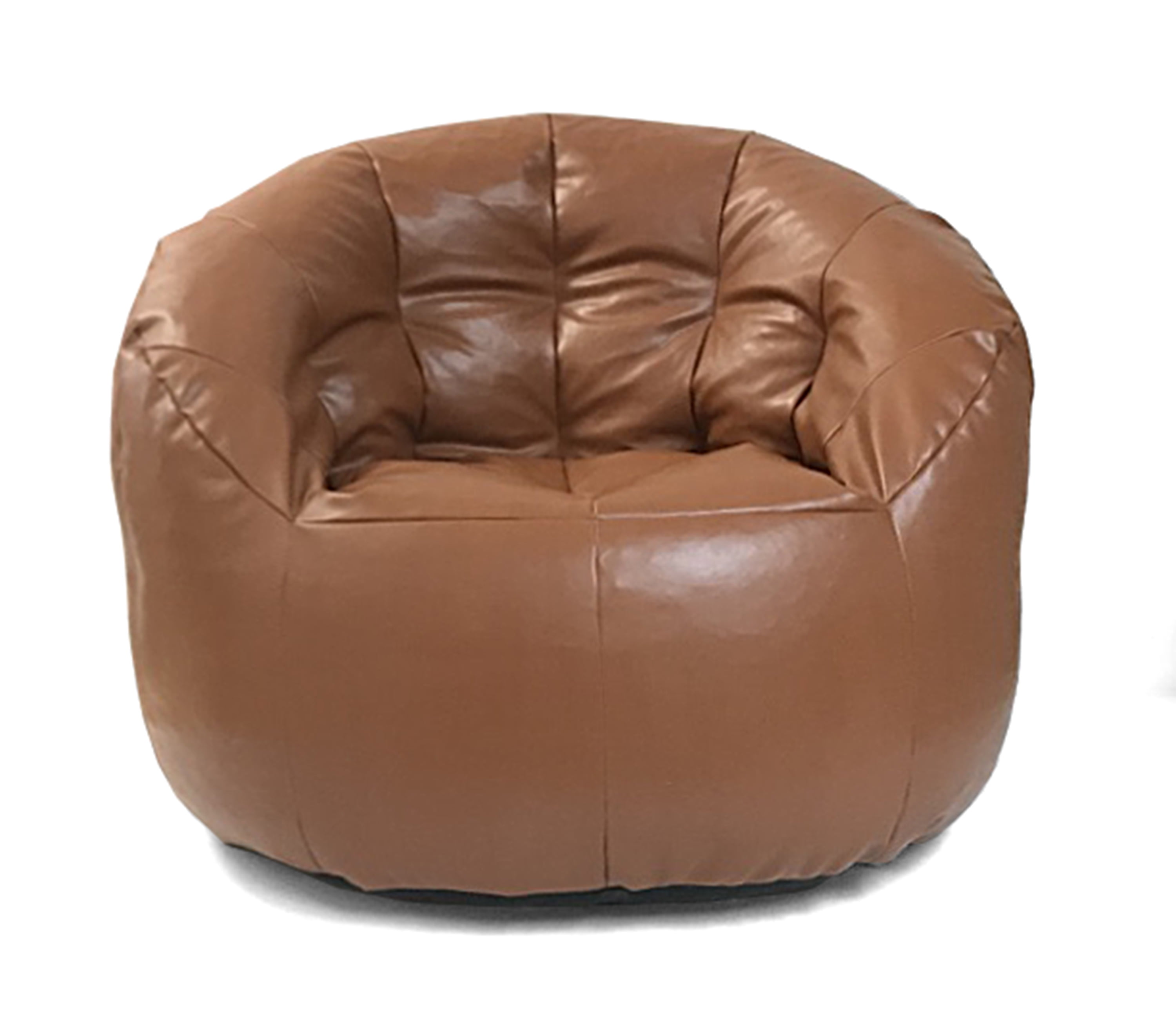 Buy Stylish XXXL Leatherette Bean Bag with Beans in Tan Colour with Pouffe  at 14% OFF by VPlanet | Pepperfry