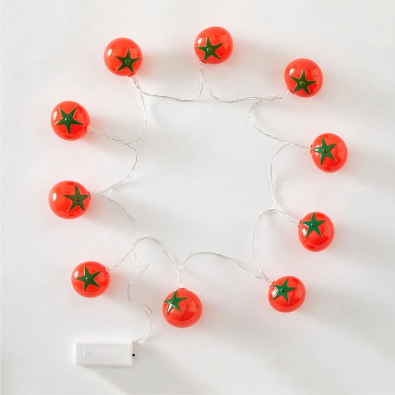 Urban Shop Indoor 5.5' Battery Operated Tomato Figural LED String Lights