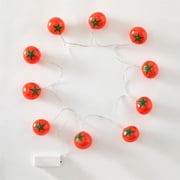 Urban Shop Indoor 5.5 Battery Operated Tomato Figural LED String Lights
