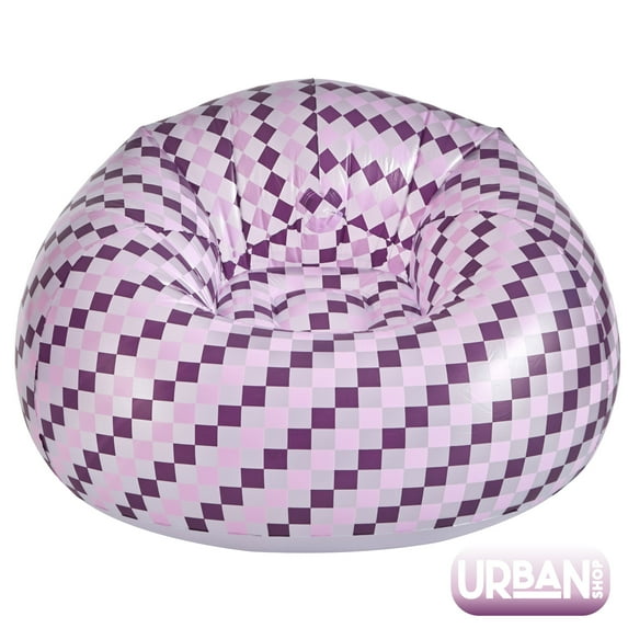 Urban Shop Inflatable Chair, Purple/White, Teen and Adults