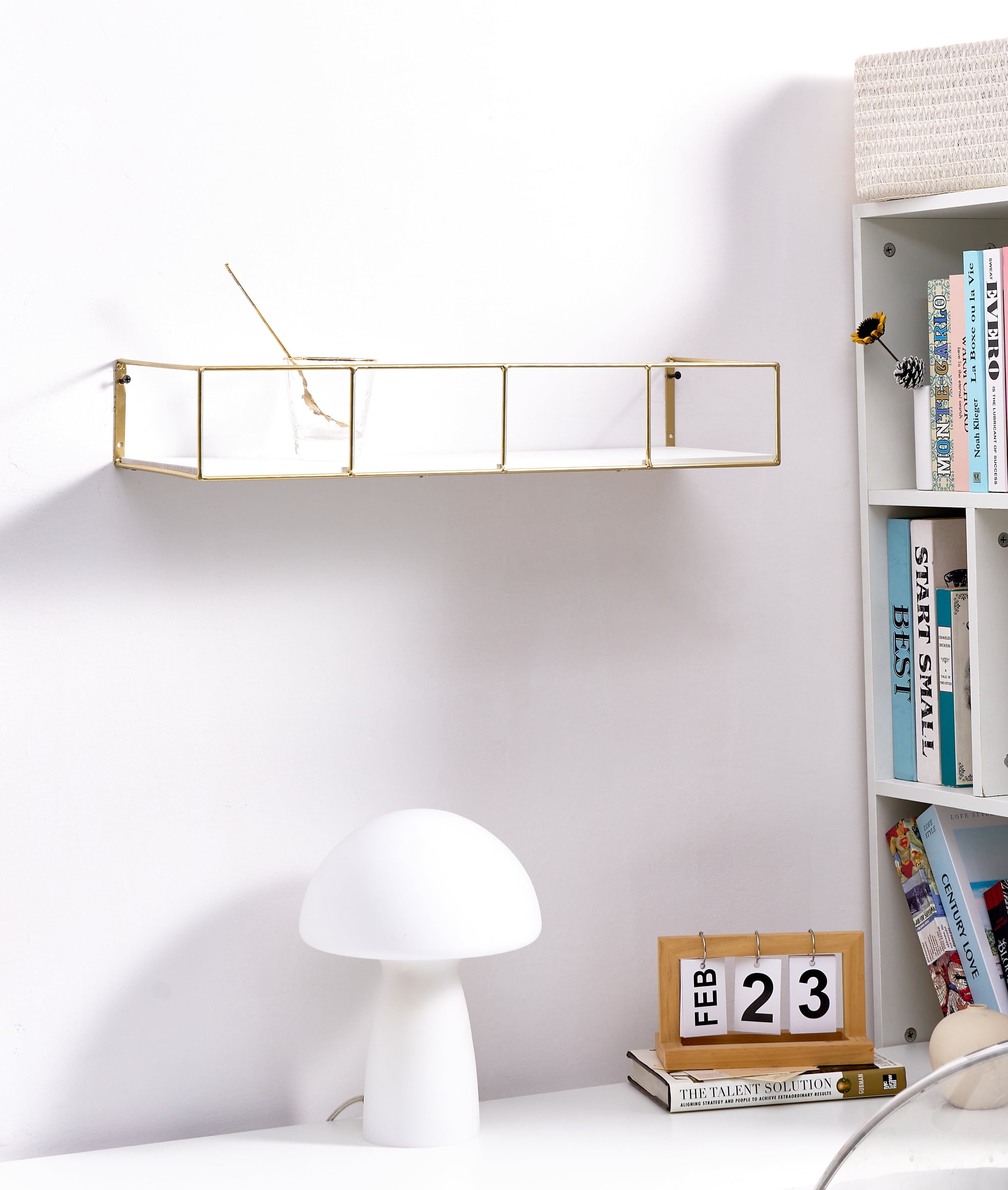 Urban Shop Iron Floating Shelf 24.02" L x 7.87" W x 4" H