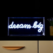 Urban Shop LED Neon Dream Big Clear Acrylic Box, Cool White