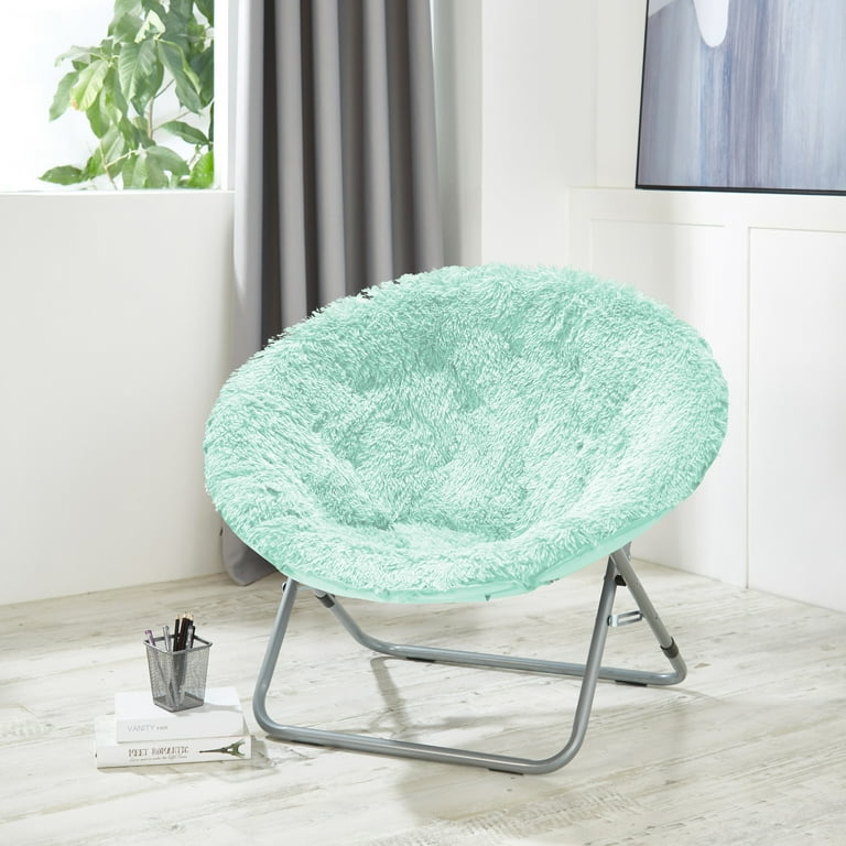 Urban shop mongolian faux hot sale fur oversized moon chair
