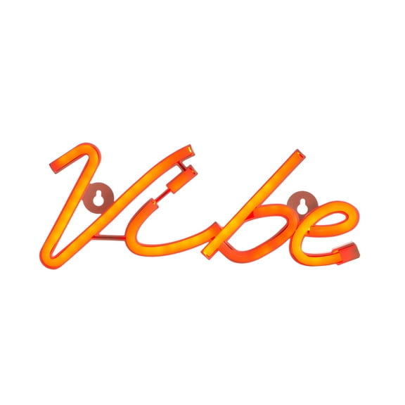 Urban Shop Neon Vibe LED Wall Light with USB Cord and Power Adapter Included, Red