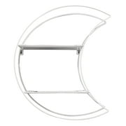 Urban Shop Novelty 2-Tier Crescent Moon Matte Floating Shelves