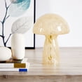thumbnail image 1 of Urban Shop Novelty Glass Mushroom Lamp, Orange Tortoise, 12" H, Plug-in, 1 of 11
