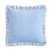 Urban Shop Petals & Pearls 16"x16" Square Printed Ruffle Decorative Throw Pillow, Blue
