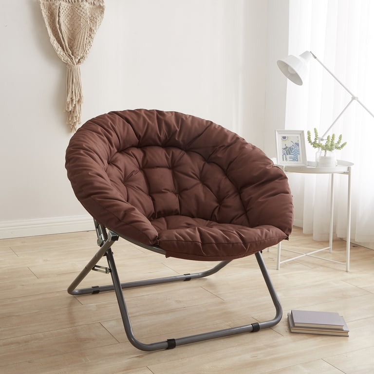 【moon】ポロックチェア ブラウン Polyester Folding Chair - Oversized Moon Saucer Chair - Walmart.com