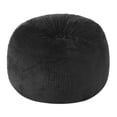 thumbnail image 1 of Urban Shop , Ribbed Compressed Foam Kids and Teen Chair, Black, 1 of 9