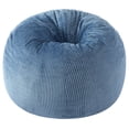 thumbnail image 1 of Urban Shop , Ribbed Compressed Foam Kids and Teen Chair, Blue Day, 1 of 9