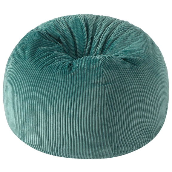 Urban Shop , Ribbed Compressed Foam Kids and Teen Chair, Emerald