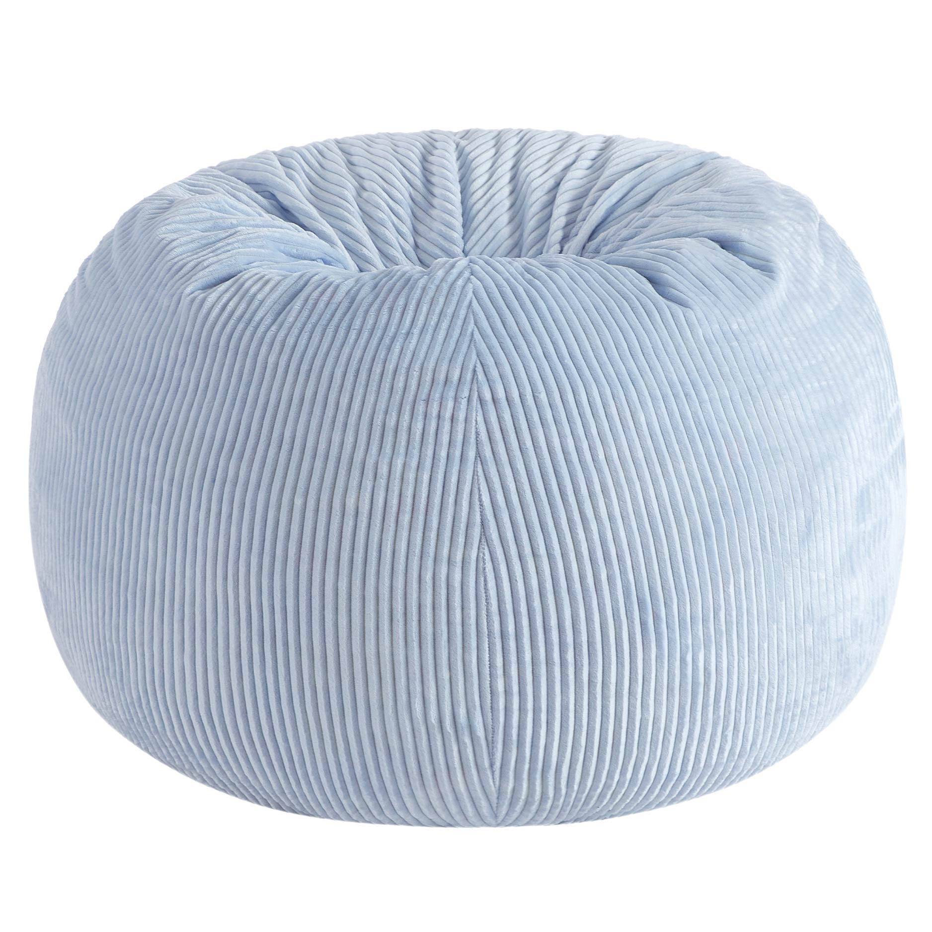 Urban Shop , Ribbed Compressed Foam Kids and Teen Chair, Pale Ice
