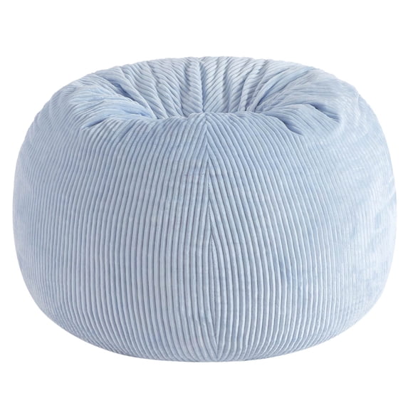 Urban Shop , Ribbed Compressed Foam Kids and Teen Chair, Pale Ice