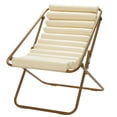 thumbnail image 1 of Stylehouse Ribbed Folding Sling Lounge Chair, Ivory, 28" L x 22" W x 30" H, 1 of 9