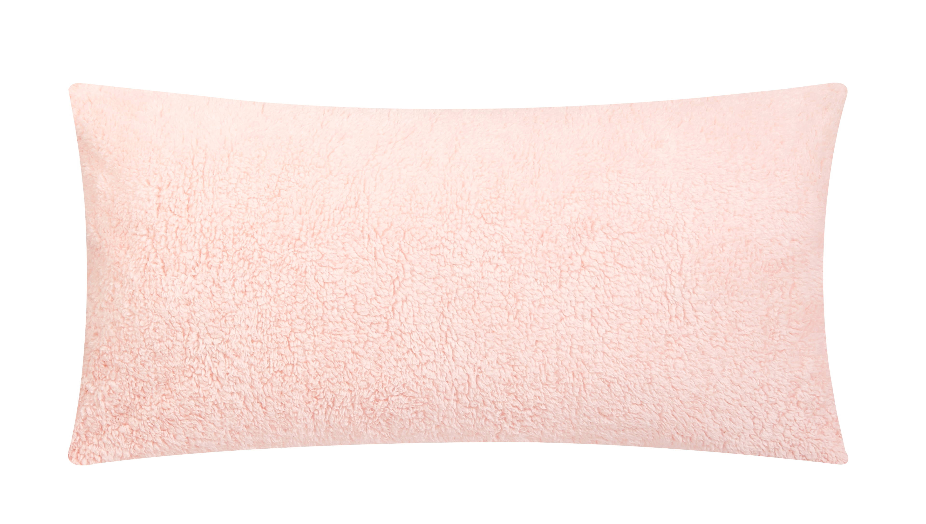 Urban Shop Sherpa Lumbar Decorative Pillow, Solid Sherpa, Rectangle, 18