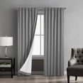 thumbnail image 1 of Urban Shop Solid Texture Room Darkening Rod Pocket Curtain Panel, Set of 2, 1 of 4