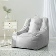 thumbnail image 1 of Urban Shop Supportive Polyester Canvas Bean Bag with Pocket, Silver, 1 of 5