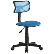 Urban Shop Swivel Mesh Desk Chair, Cyan