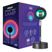 Urban Shop Ultra Violet LED Sunset Projector Lamp, Multicolor Ombre, 10.23" H