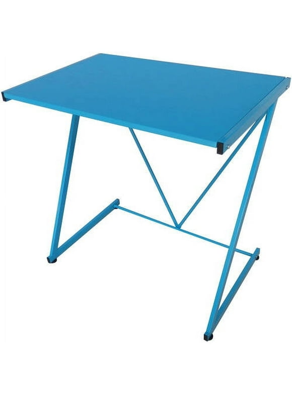 Urban Shop Z-Shaped Student Desk, Blue