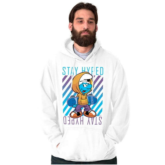 Urban Skateboard Smurf Stay Hyped Hoodie Sweatshirt Women Men Brisco Brands L