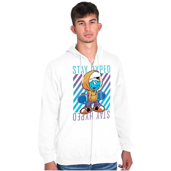 Urban Skateboard Smurf Stay Hyped Zip Up Hoodie Men's Women's Brisco Brands S